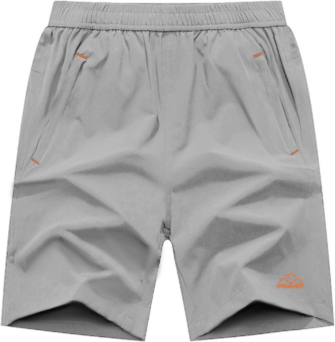 Rdruko Men's Quick Dry Hiking Shorts Lightweight Running Gym Outdoor Active Shorts with Zipper Pockets