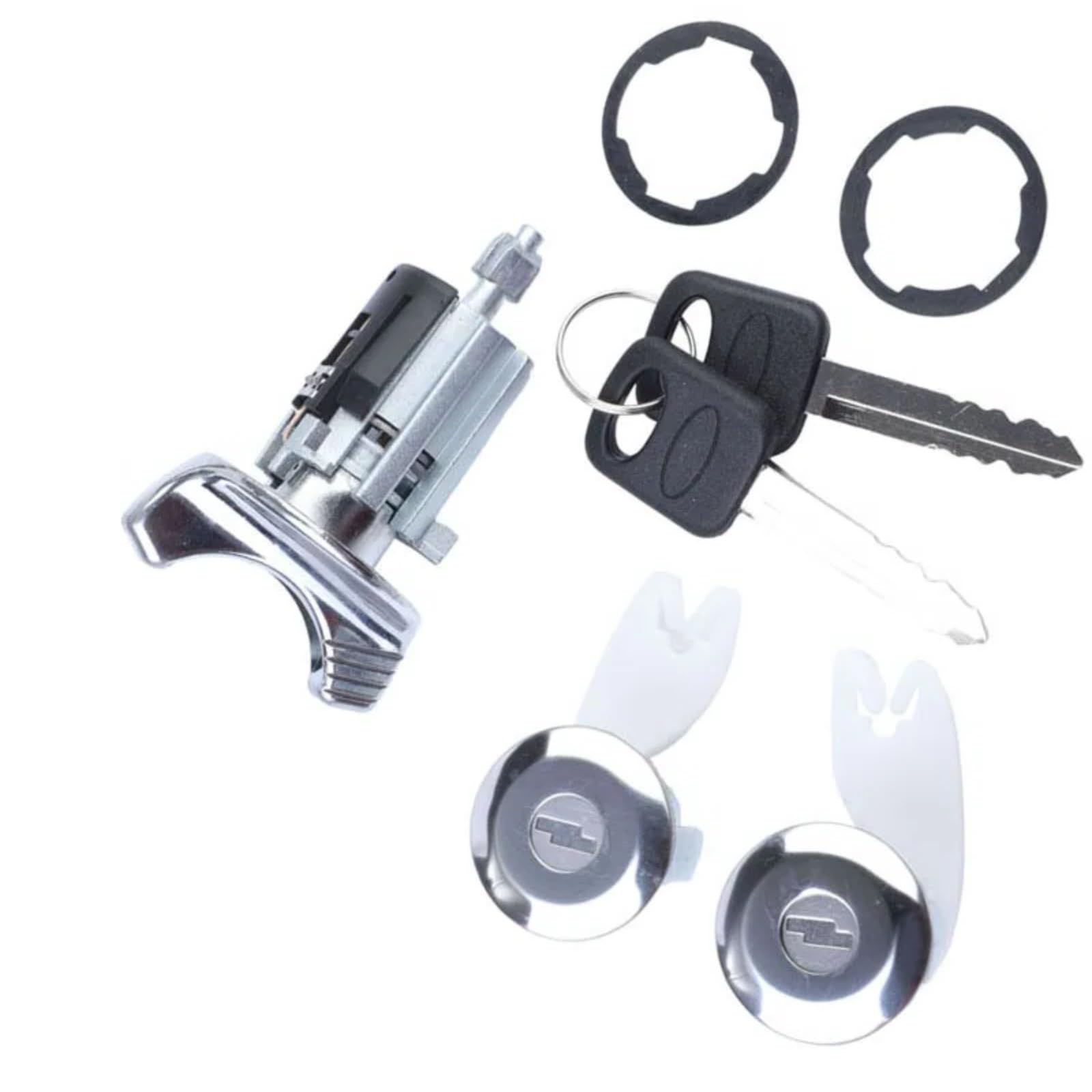 Interruptor De Cilindro Cerradura De Encendido Con 2 Accesorios Clave Coche Compatible Con Ford Para F250 F350 1992-1995 OE FF15LC1438 C42150 Cilindro encendido con llave