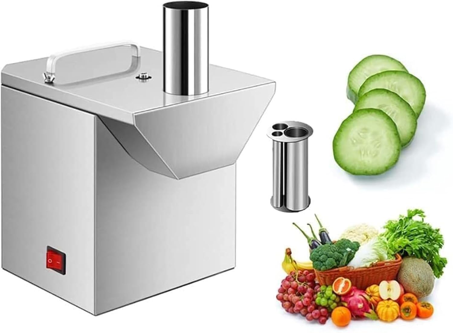 Electric Vegetable Slicer Commercial Sausage Ham Slicer Pepper Garlic Shallots Slicer Vegetable Fruit Grater Shredder Chopper Dicer, Easy To Clean
