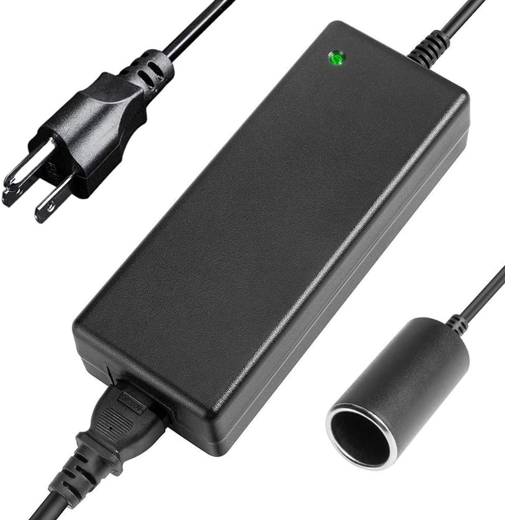 110V AC to DC 12V Converter, 10A/120W Power Adapter with Car Cigarette Lighter Plug for 12V Electric Cooler, Car Fridge, Wheel & Tire Air Compressors & Inflators, Car Vacuum Cleaners