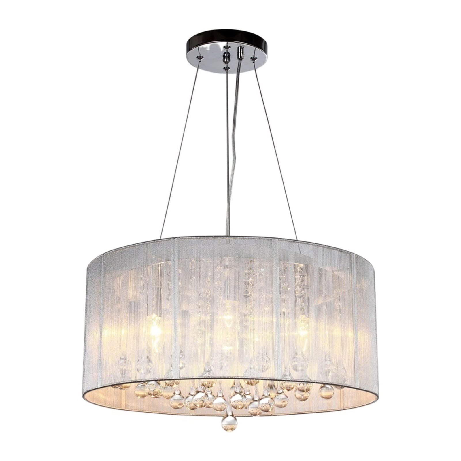Lustre en cristal à 4 lumières pour plafond de salle à manger