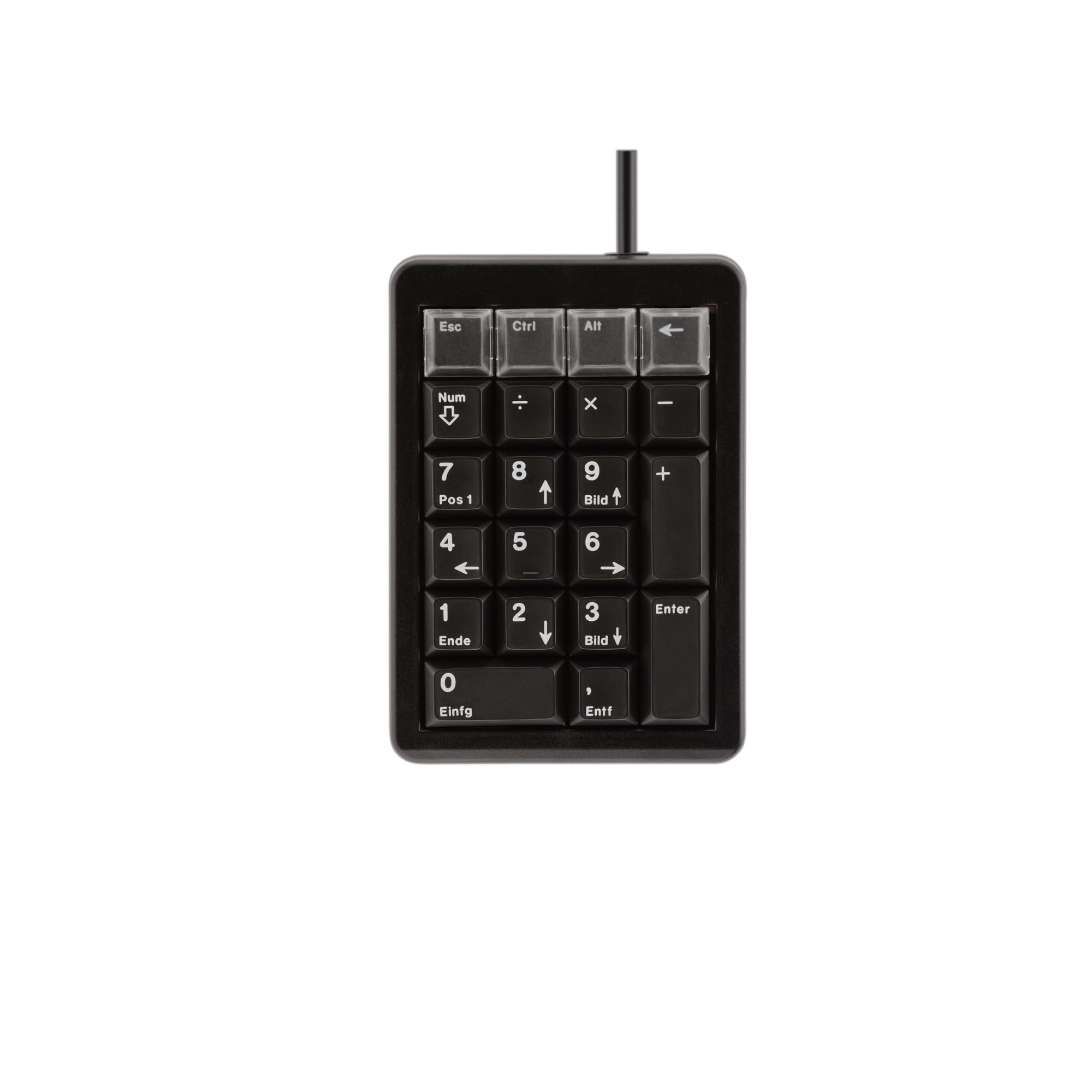 Cherry G84-4700 KEYPAD, diseño inglés, Teclado QWERTY, Teclado con Cable, Teclas programables Individualmente, Negro