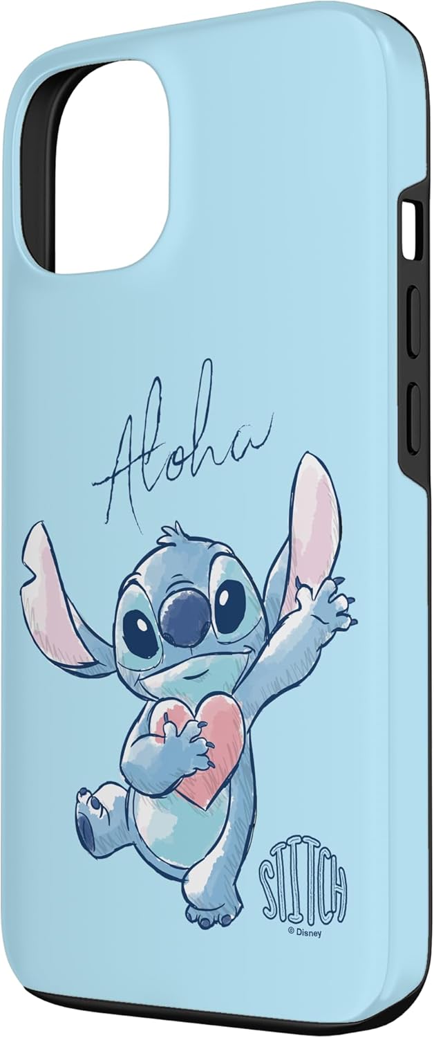 Disney Lilo & Stitch Aloha Cute Heartwarming Sketch Logo Case for iPhone 13 - Image 2