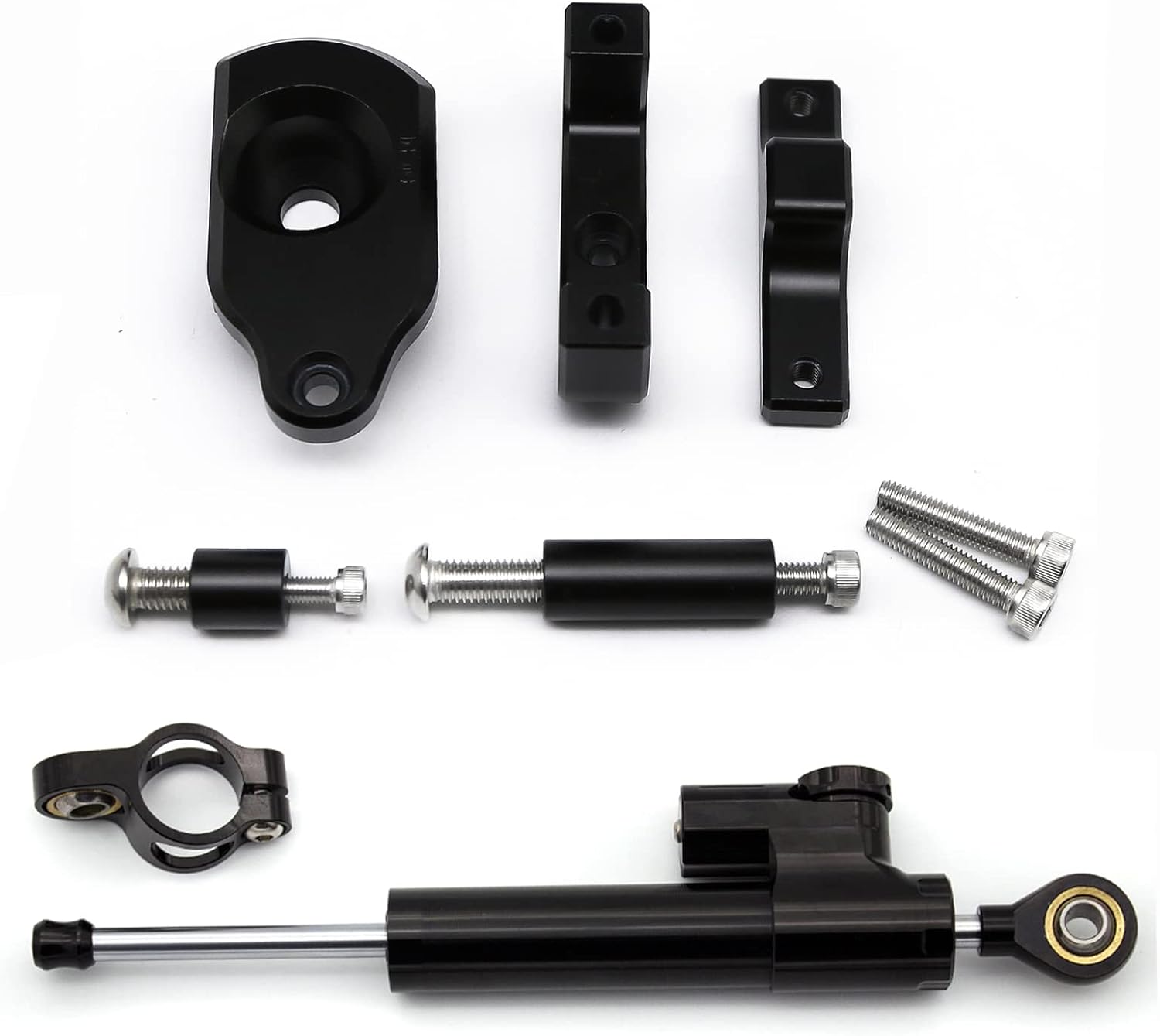 FXCNC Universal Directional Steering Damper compatible with Kaabo Mantis Dampers Stabilizer Buffer Mounting Bracket Kit Acessories