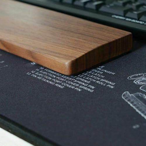 Miniatura 3 de Base de teclado con reposamuñecas de madera, soporte ergonómico para escritorio de juegos, compatible con teclados estándar de 60 teclas y teclado