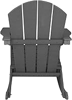 Vista 6 de WO Home Furniture - Mecedora clásica para exteriores, HDPE, resistente a los rayos UV (gris)