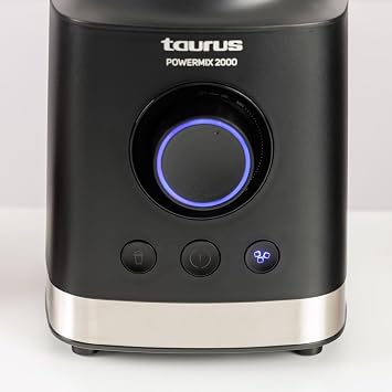 Taurus - High Power 2000 W Glass Blender | 1.8 L Glass Jug | Removable Stainless Steel Blades | 2 Automatic Functions + Turbo | Safety System | BPA Free