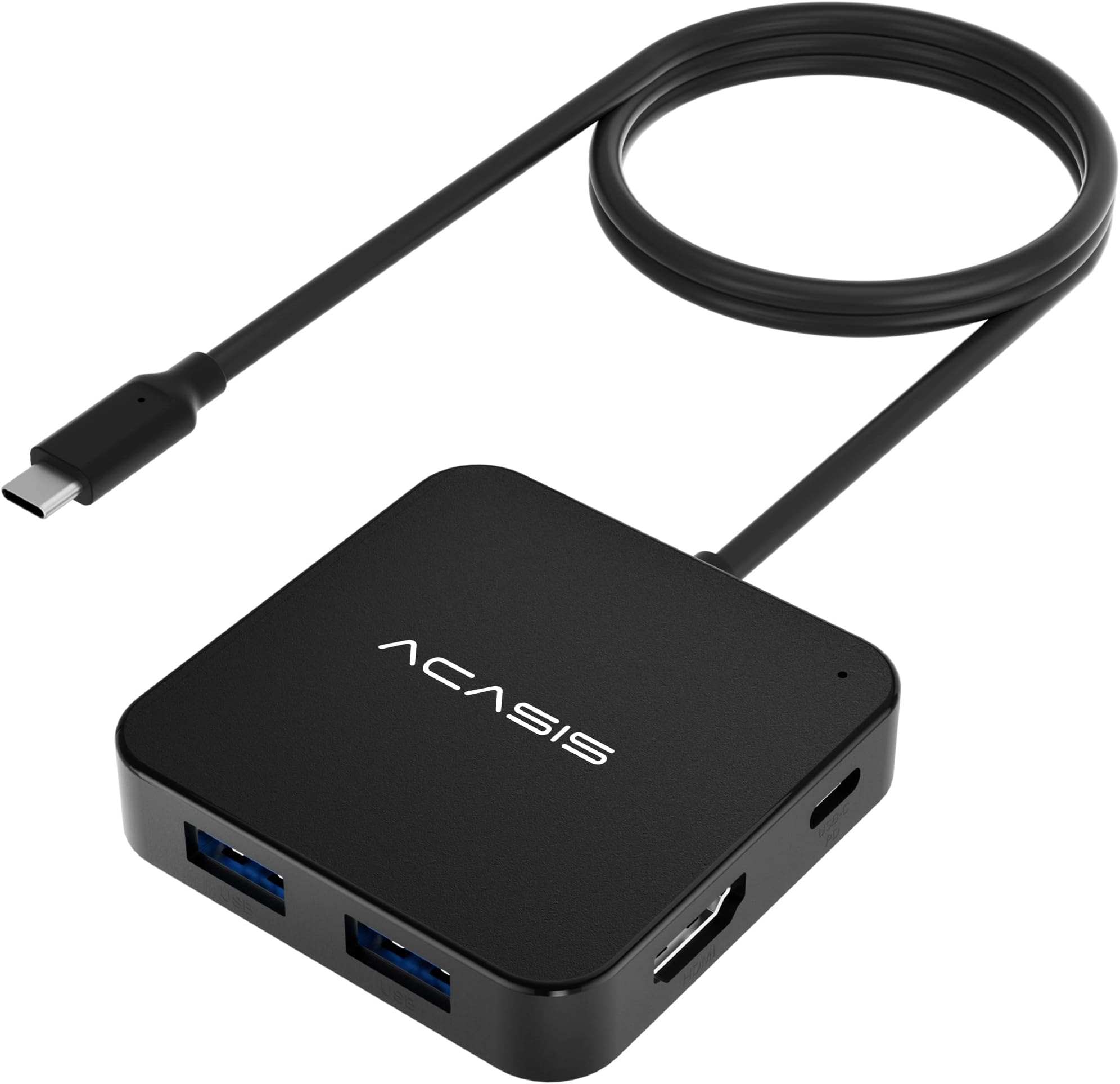 USB C Hub, USB C Docking Station with 4K HDMI, Power Delivery 100 W 3 USB A 3.0 Port 1 Type-C 3.0 Port USB Splitter Adapter for MacBook, Mac Mini, Surface Pro, XPS, Laptop and USB C Devices (2 ft)