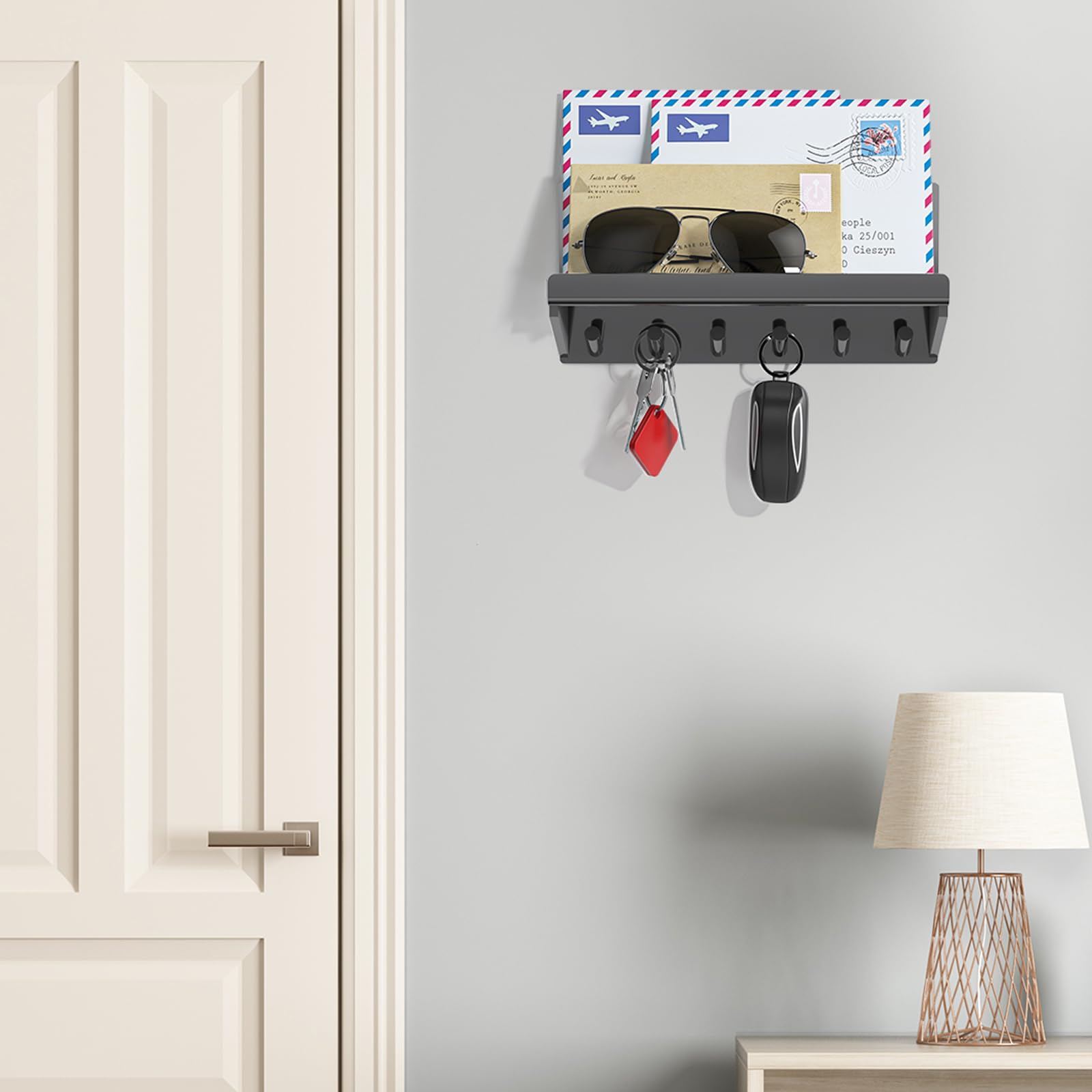 Snapklik.com : BOSSCASA Decorative Key Holder For Wall - Acrylic Key ...