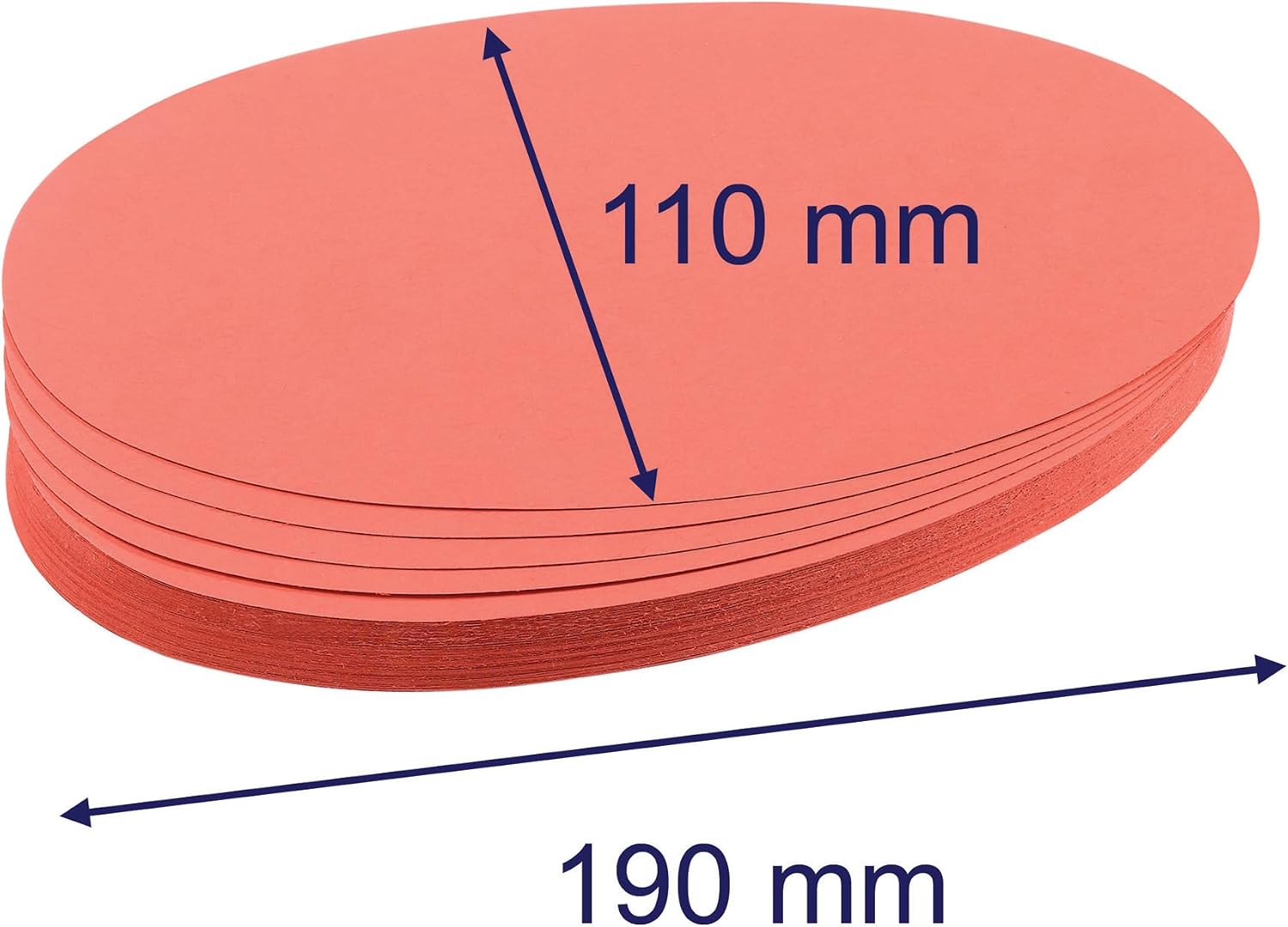 Franken UMZ 1119 04 Prompt Cards Oval 11 x 19 cm 130 GSM Pack of 500 Yellow 500 Stück weiß