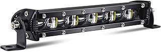 MAEZOE 8'' 60W Slim LED Light Bar – Single Row, 6D Spot Beam, Waterproof Driving Light for Truck, ATV, SUV, UTV, Motorcycl...