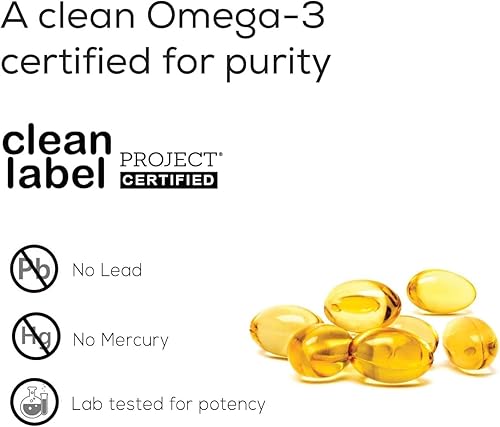 Miniatura 4 de Cápsulas de aceite de pescado True Omega 3 para mujeres y hombres, 60 cápsulas, triple fuerza con 1250 mg de Omega 3, 560 mg de EPA y 400 mg de DHA,