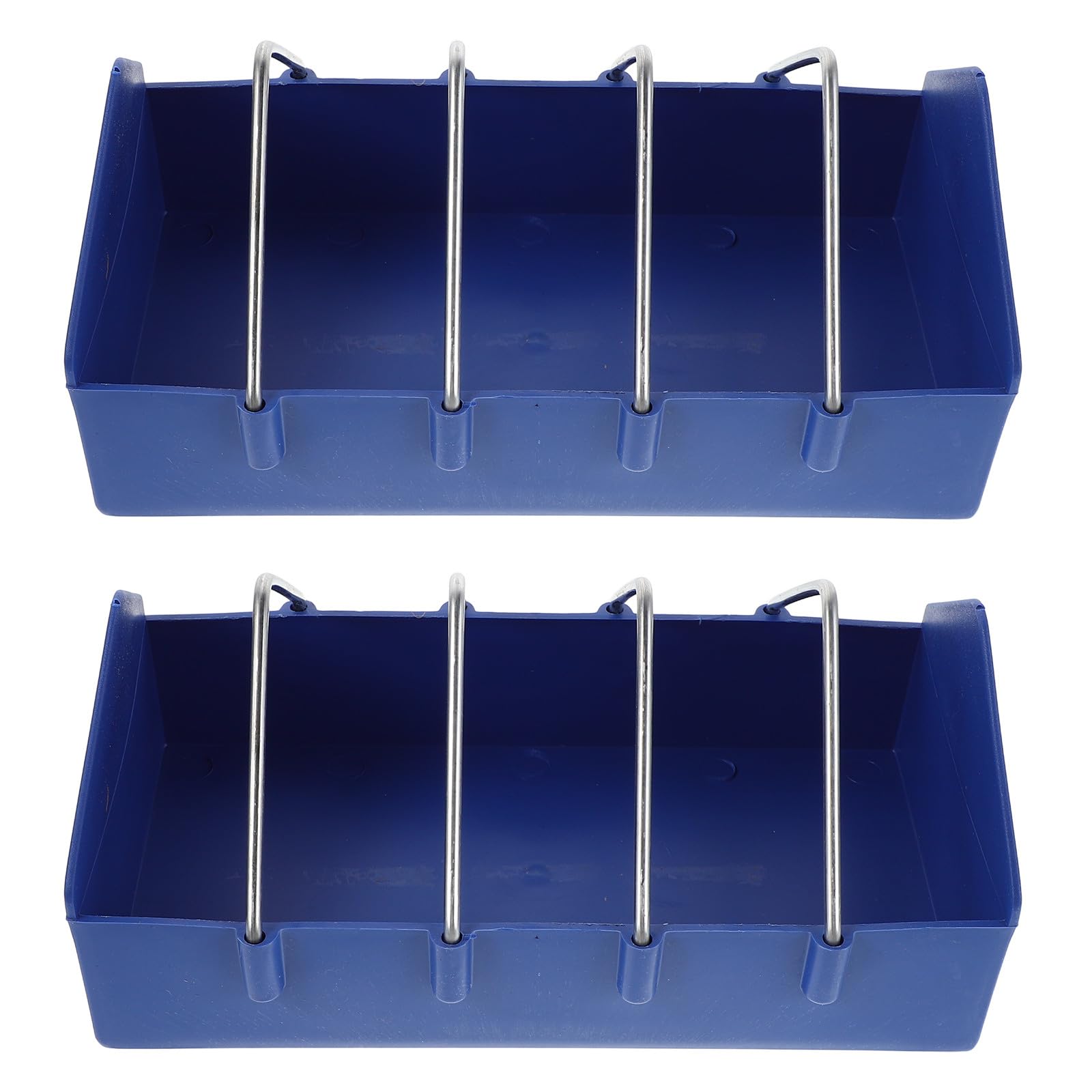 Lot de 4 Mangeoires à Pigeons en Plastique Épais Séparation Amovible, Grosse Capacité, Anti-Dispersion, pour Élevage en Plein Air