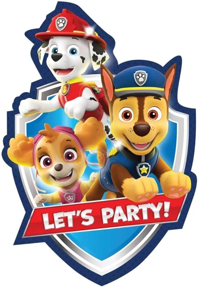 Premium Paw Patrol Adventures Multicolor Postcard Invitations - 4.25"x6.25" (Pack Of 8), Eye-catching & Adorable Designs - Perfect For Any Themed Celebration