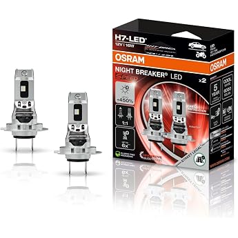 Osram Night Breaker LED Speed H7 450, LED High and Low Beam with Road Approval, up to 450% more brightness, 6000K, quick inst