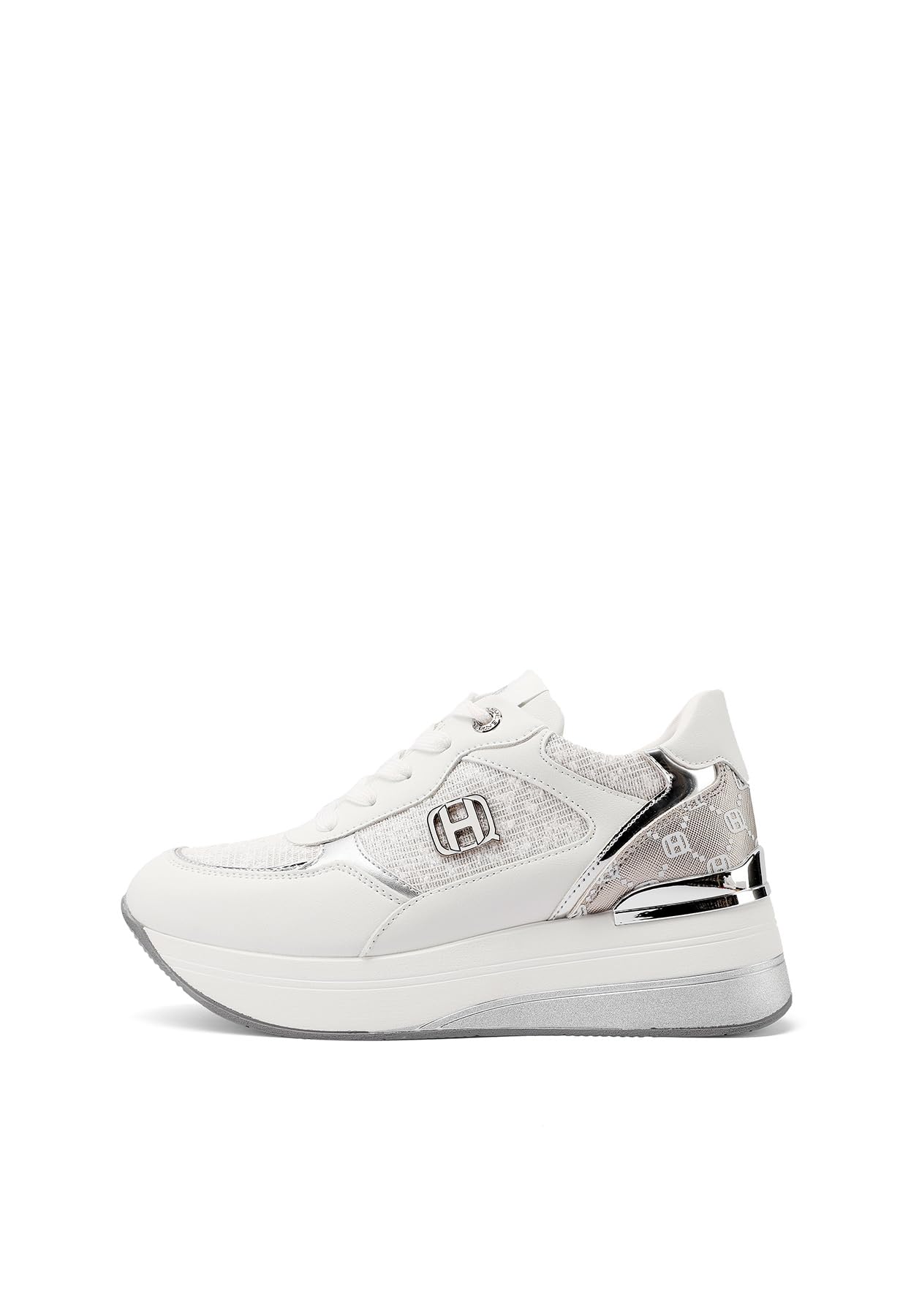 QUEEN HELENA Sneakers Alte Scarpe da Ginnastica con Zeppa Comode Donna X31-20