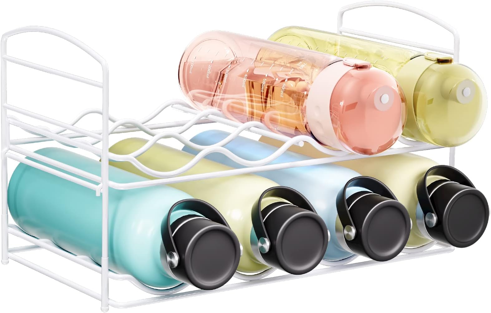 Puricon Estante Para 8 Botellas, Organizador Soporte Metálico Duradero