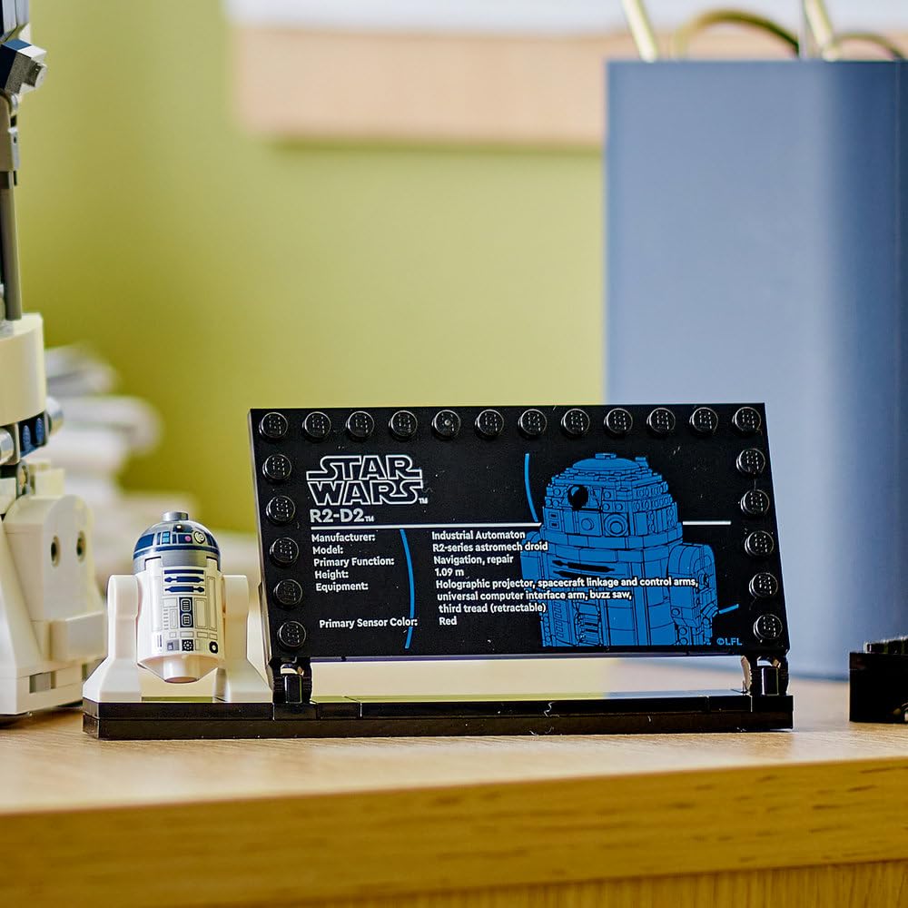 LEGO Star Wars R2-D2, Figurka do Zbudowania dla 10-latka, Model Droida z Gwiezdnych Wojen dla Dzieci z Minifigurką Dartha Maleka, Dekoracja Pokoju Dziecięcego, Prezent dla Chłopca i Dziewczynki, 75379