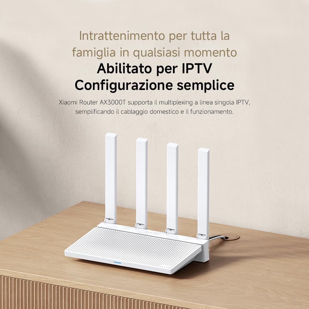 Router WiFi6 AX3000 - Porta Gigabit, Sistema Mesh, Prestazioni Elevate per Multipli Dispositivi
