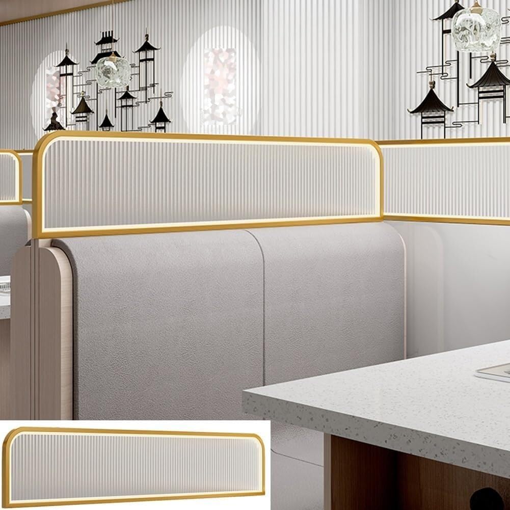 Stainless Steel Dividers For Dining Areas, Translucent Privacy Countertop Partition Panels For Restaurant