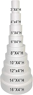 Round Smooth Foam Cake Dummies for Decorating and Wedding Display (12"x4"H)