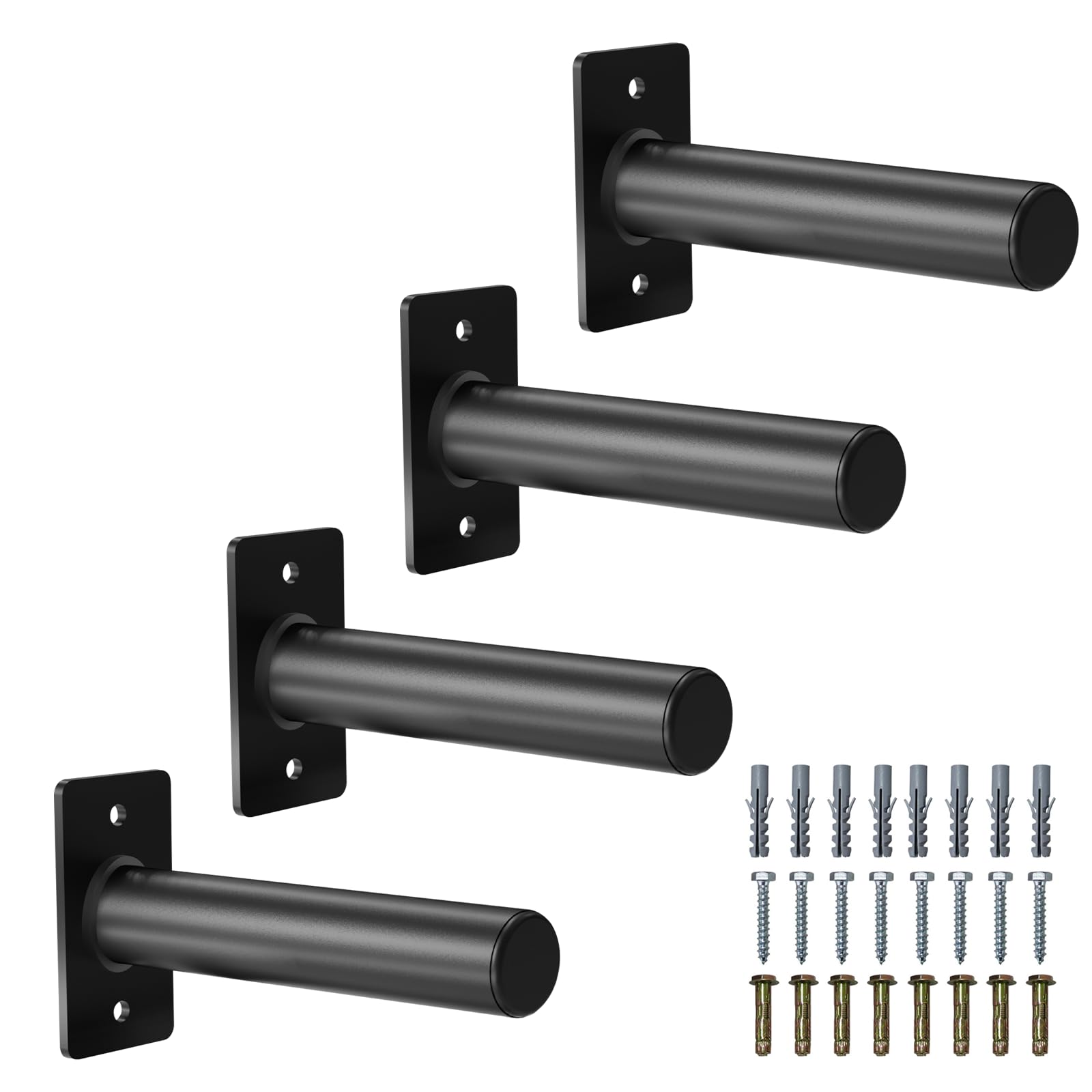 Soporte para discos de peso, estante de peso montado en la pared para discos de peso olímpicos de 2 pulgadas, capacidad máxima de peso de 330 libras, mejor con recubrimiento en polvo negro para