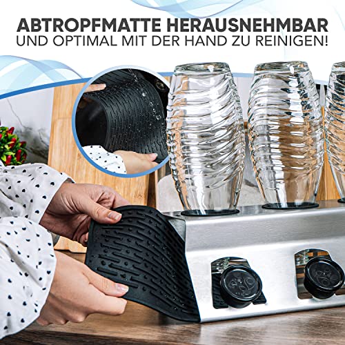 Sodastream Flaschenhalter Sidorenko Loco Bird für 3 Flaschen aus Edelstahl