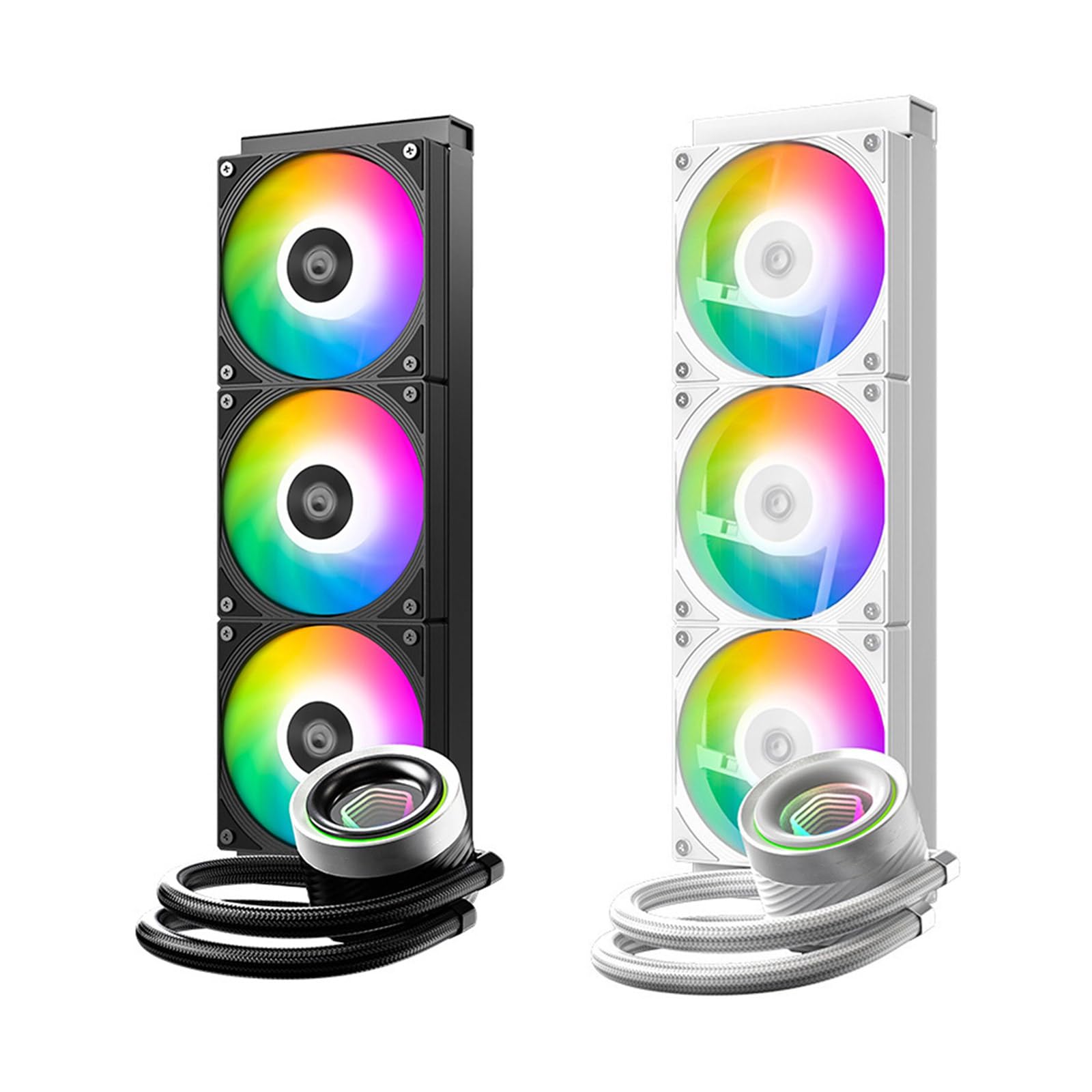 Unidad de refrigeración de agua para computadora de 360 mm que resalta la sincronización ARGB y asistencia de puerto para la tradición construye iluminación personalizable CPU refrigerador