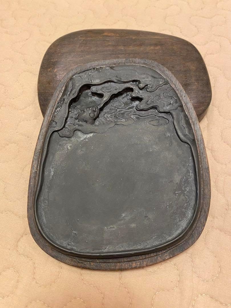 緑端渓 回紋硯 緑端渓硯 山水硯 約7.8吋 一点物 すずり : 書道用品 緑風店 - 通販