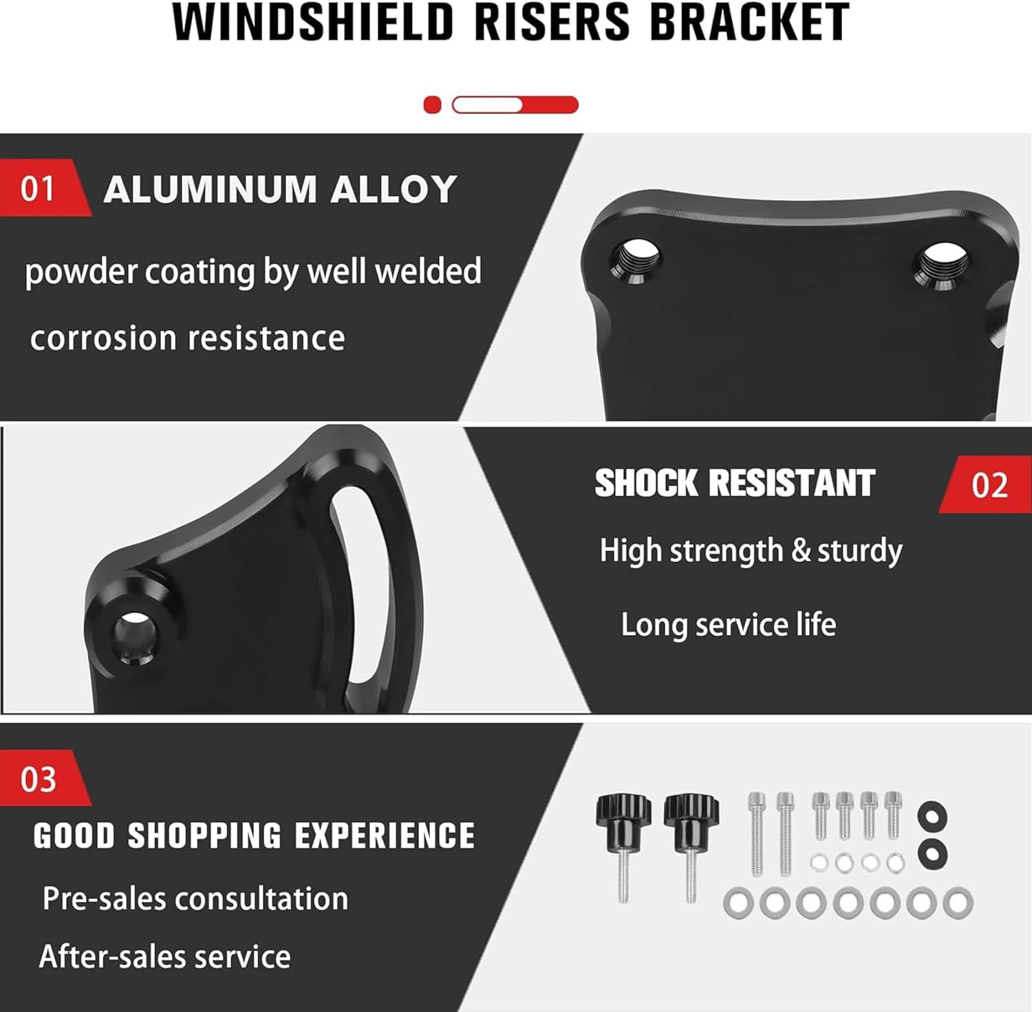 Front Fork Brace with Windscreen Windshield Risers Replacement for Kawasaki KLR650 KLR 650 2022 2023