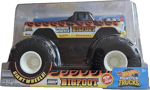 Miniatura 2 de DieCast Hotwheels Monster Trucks Bigfoot Negro, escala 124