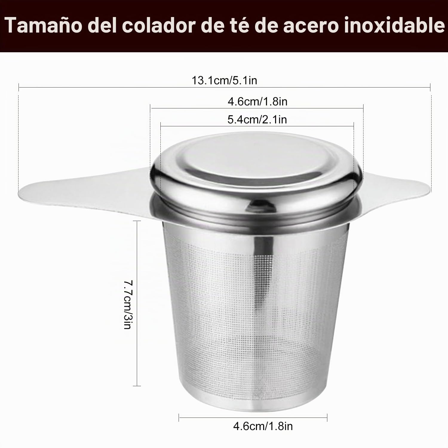 2 Piezas Colador de Té de Acero Inoxidable 304, Coladores de té para té suelto, Colador Te con Tapa, Reutilizable de Malla Extra Fina Filtro de Té para Tazas, Tetera, Café Ollas, Cuencos de Té