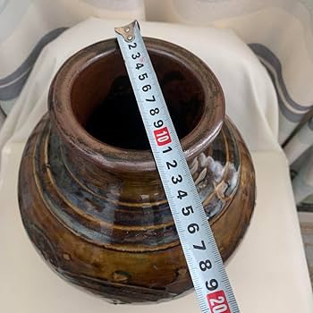 ◉本日限定◉ 照屋窯　照屋佳信　大壺　花瓶　指描き　やちむん Amazon.co.jp: 照屋窯 照屋佳信 大壺 花瓶 指描き やちむん