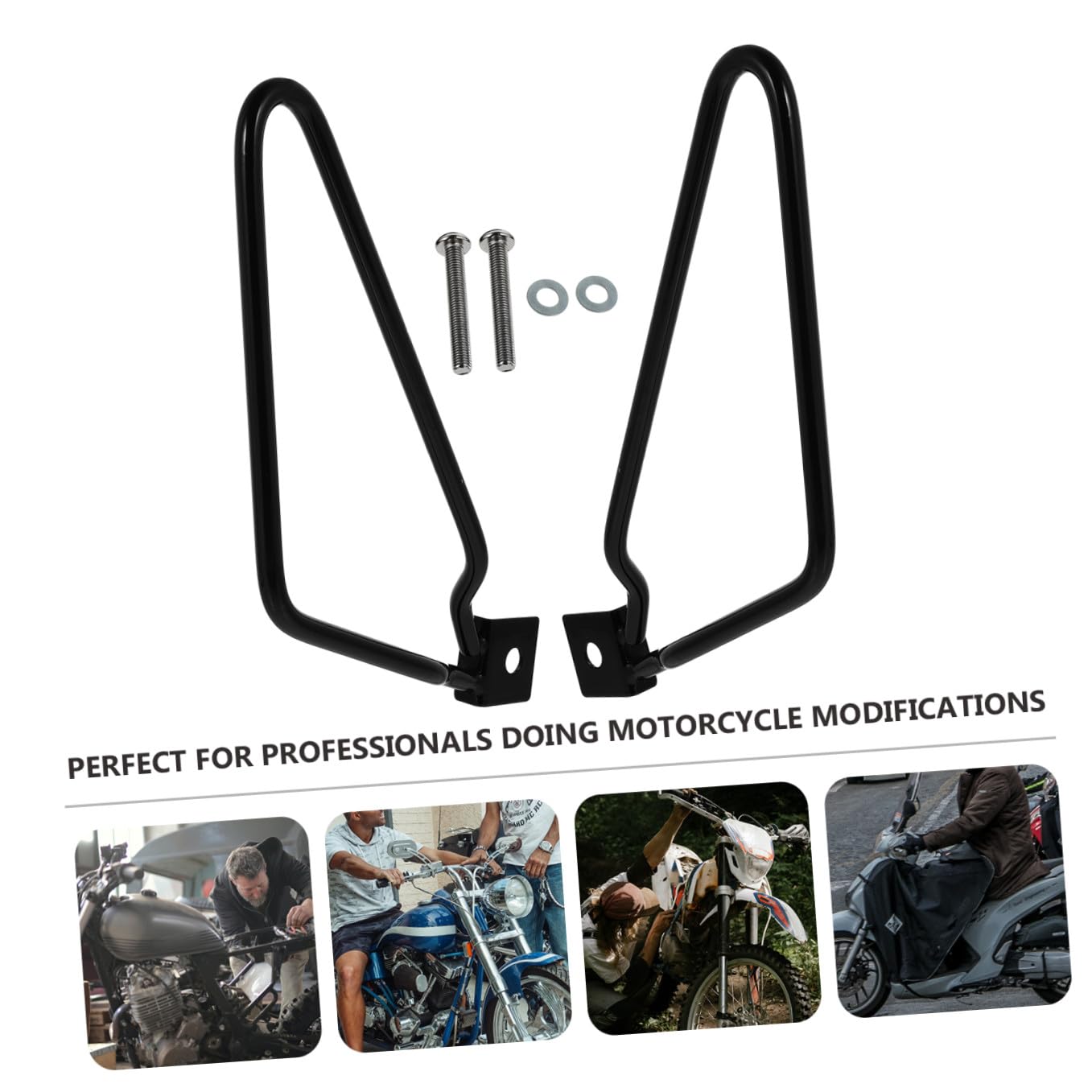 UPKOCH Supporto Per Borsa Laterale in Metallo Per Moto Cruiser 883, Set, Resistente e Leggero, Accessorio Per Borse Da Viaggio, Facile Installazione, Adatto a Motociclisti Esperti