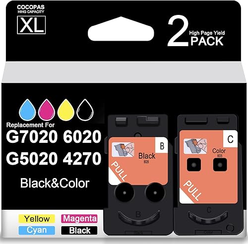 Miniatura 1 de BH-20 CH-20 Uso del cabezal de impresión para PIXMA G7020 G6020 G5020 G3260 G3262 G2260 G1230 G1220 Cartuchos de tinta de repuesto MegaTank
