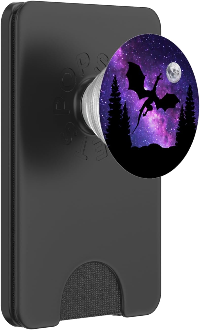 Dragon In The Woods Moon Purple Galaxy Astronomy Gift PopSockets PopWallet for MagSafe