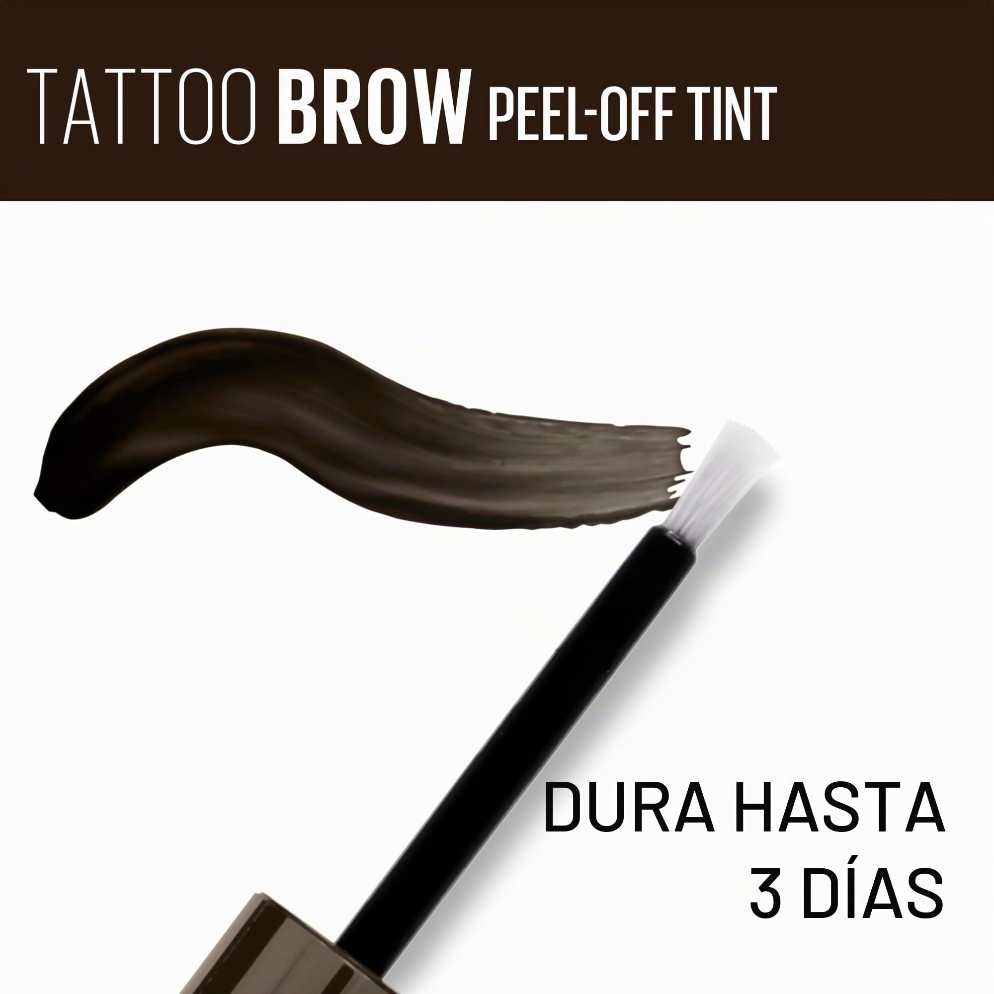 Maybelline New York, Tinte de Cejas Semi-permanente, Tattoo Brow Peel-Off, Dark Brown, 4,6 g