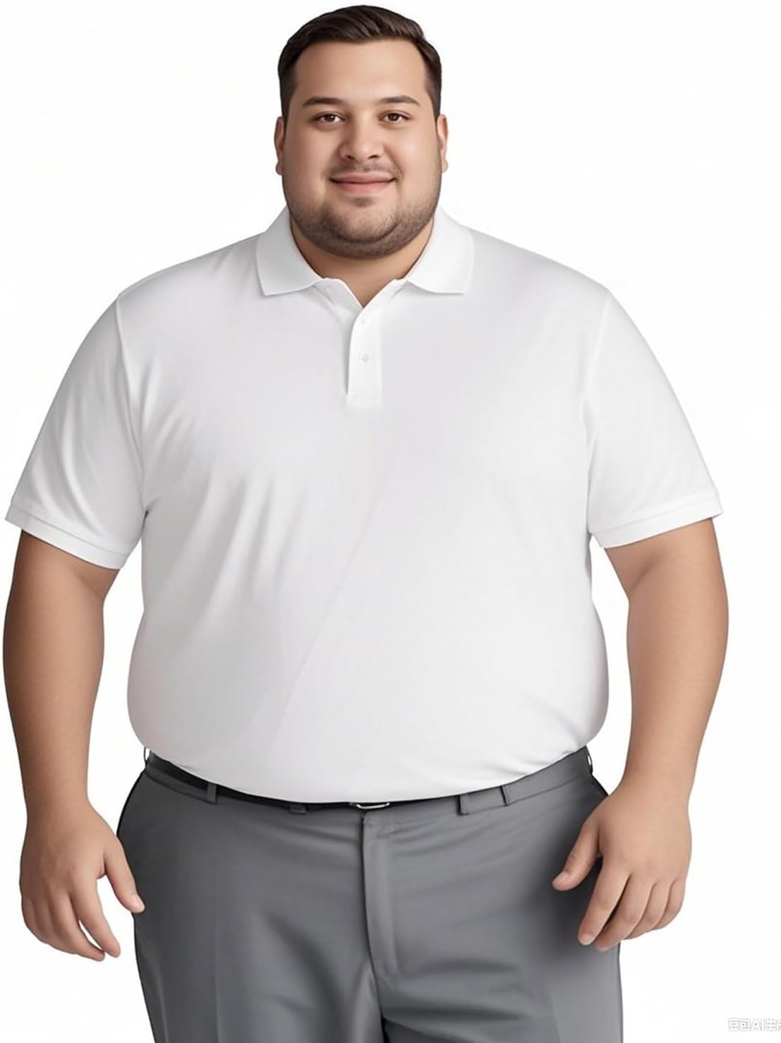 Big and Tall Polo Shirts for Men Short Sleeve Casual Cotton Mens Golf Shirt Classic Button Down Sport Work Shirts