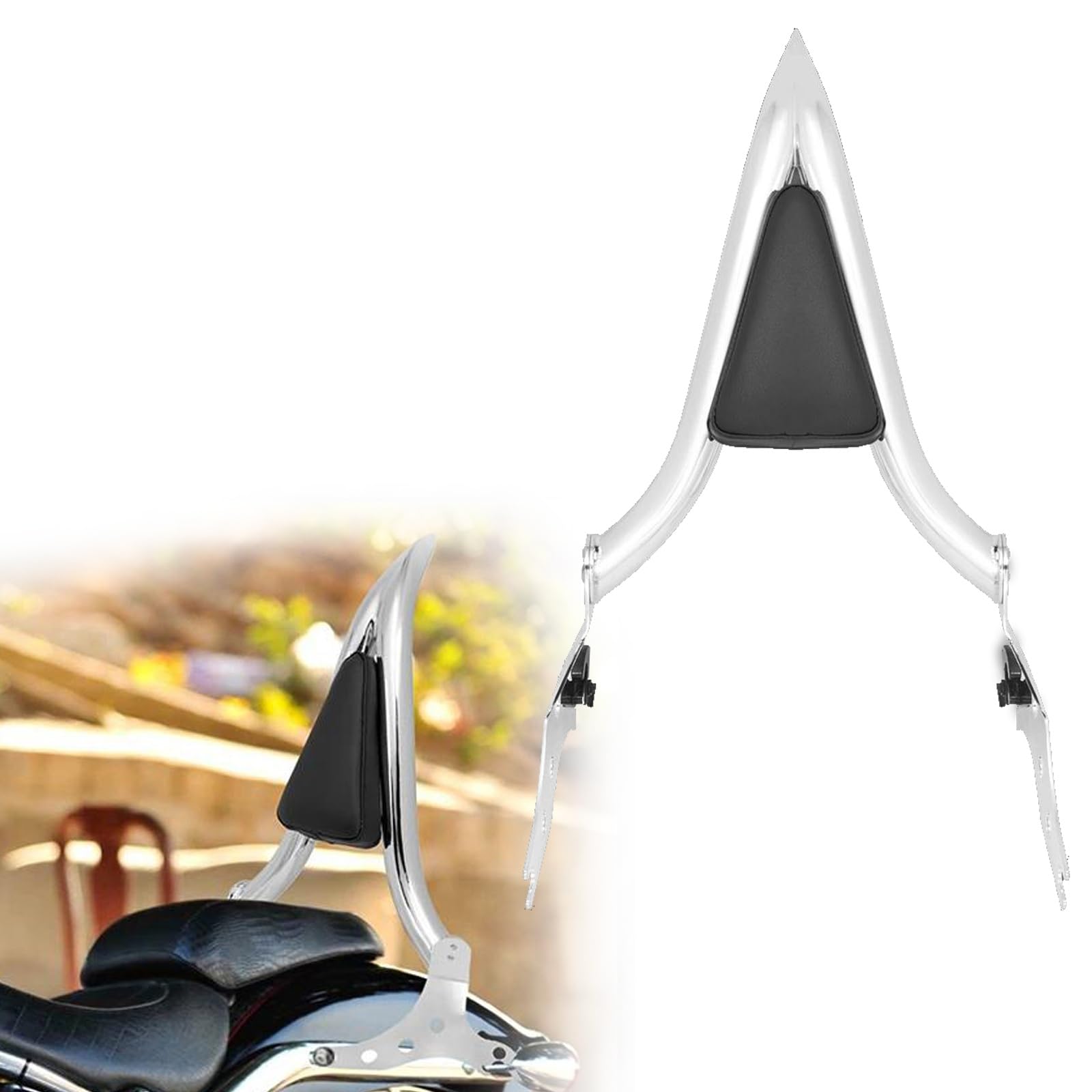 Moto Staccabile Posteriore Passeggero Schienale Sissy Bar Cromato per H&Arley Softail Breakout CVO PRO Street FXSE 2016-2017 Decorazione