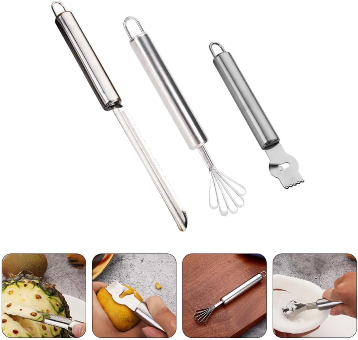 3 Pcs Stainless Steel Zester Grater for Pineapple and Citrus Prep