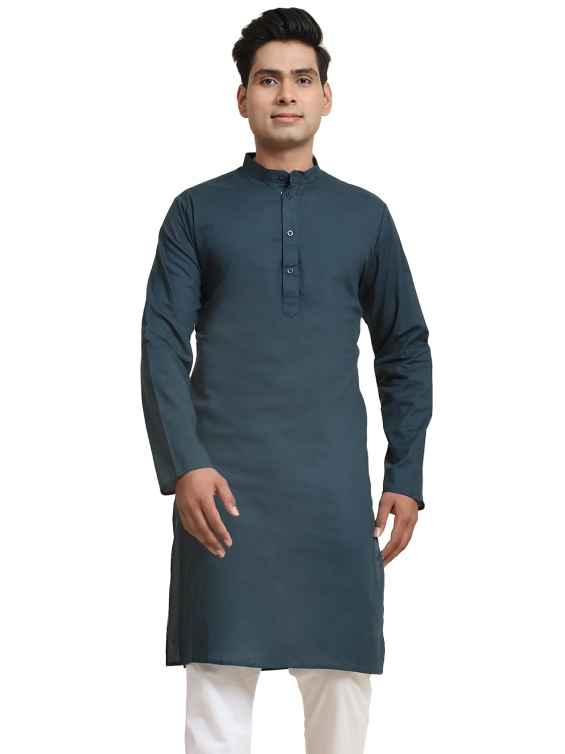 Amazon Brand – Anarva Men’s Cotton Solid Dress Long Kurta Regular Fit Casual Amazon Brand – Anarva Men’s Cotton Solid Dress Long Kurta Regular Fit Casual