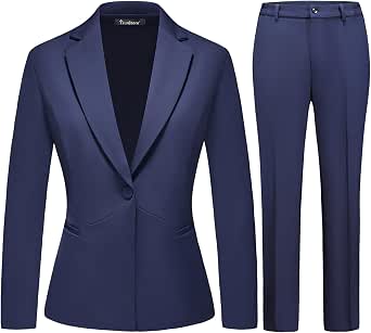 Women's 2 Piece Business Pants Suit Set Slim Fit