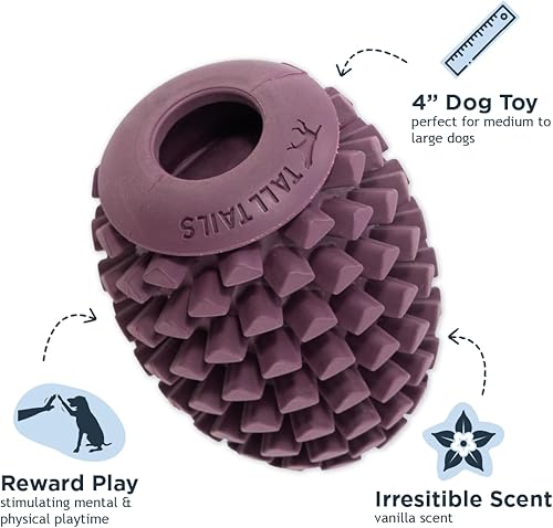 Miniatura 5 de Tall Tails Juguete de piña grande de goma natural para perros
