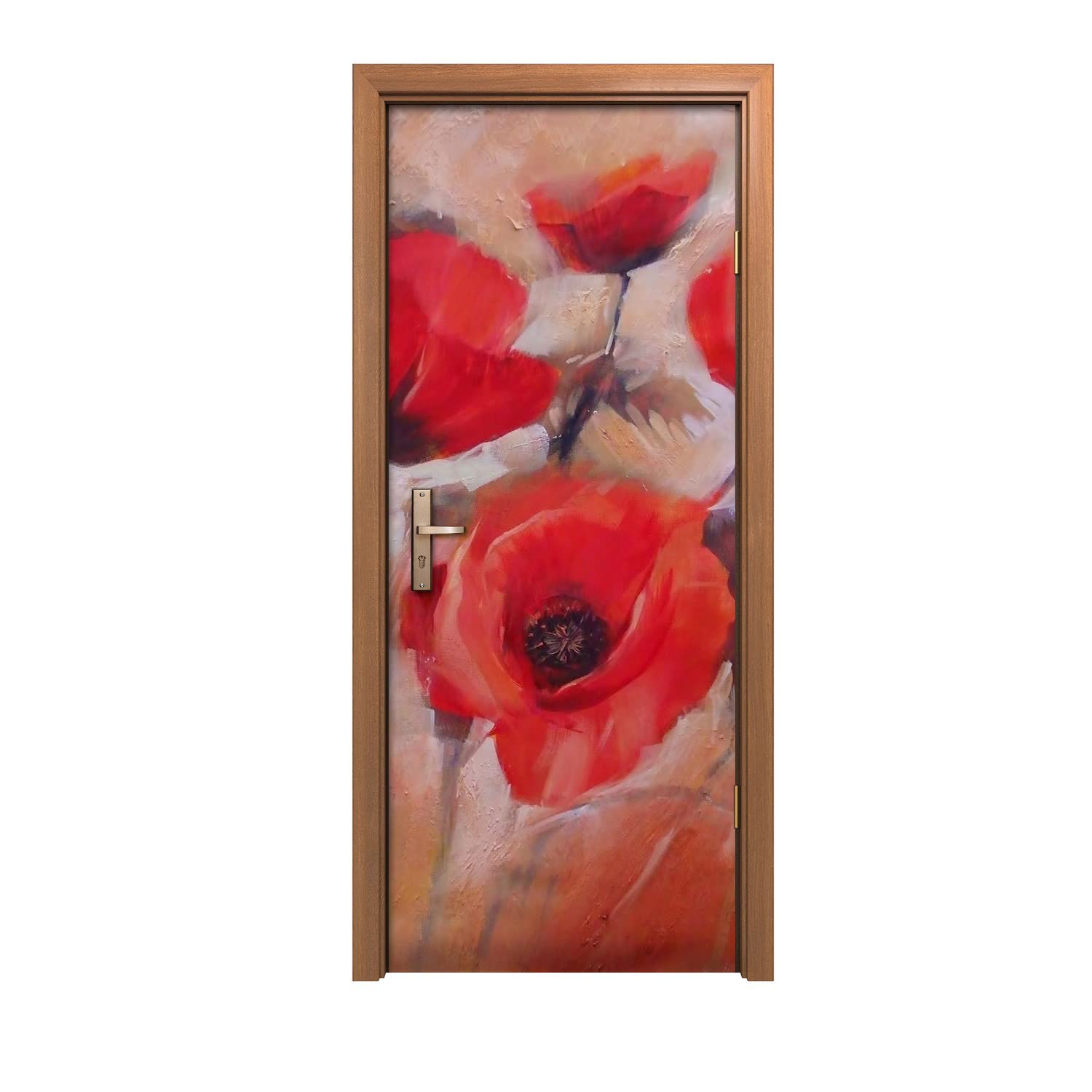 Autocollant de porte 80x200cm trompe l'œil décoratif maki
