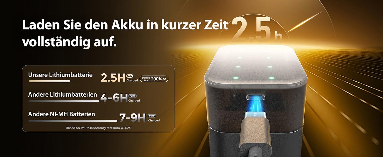 tka Köbele Akkutechnik Akku Ladegerät: 16er-Set Li-Ion-Akkus Typ AA, 2 USB-C-Ladeboxen, 3.000mWh, Ladeanzeige (AA mit Ladegerät, Ladestation, AAA)