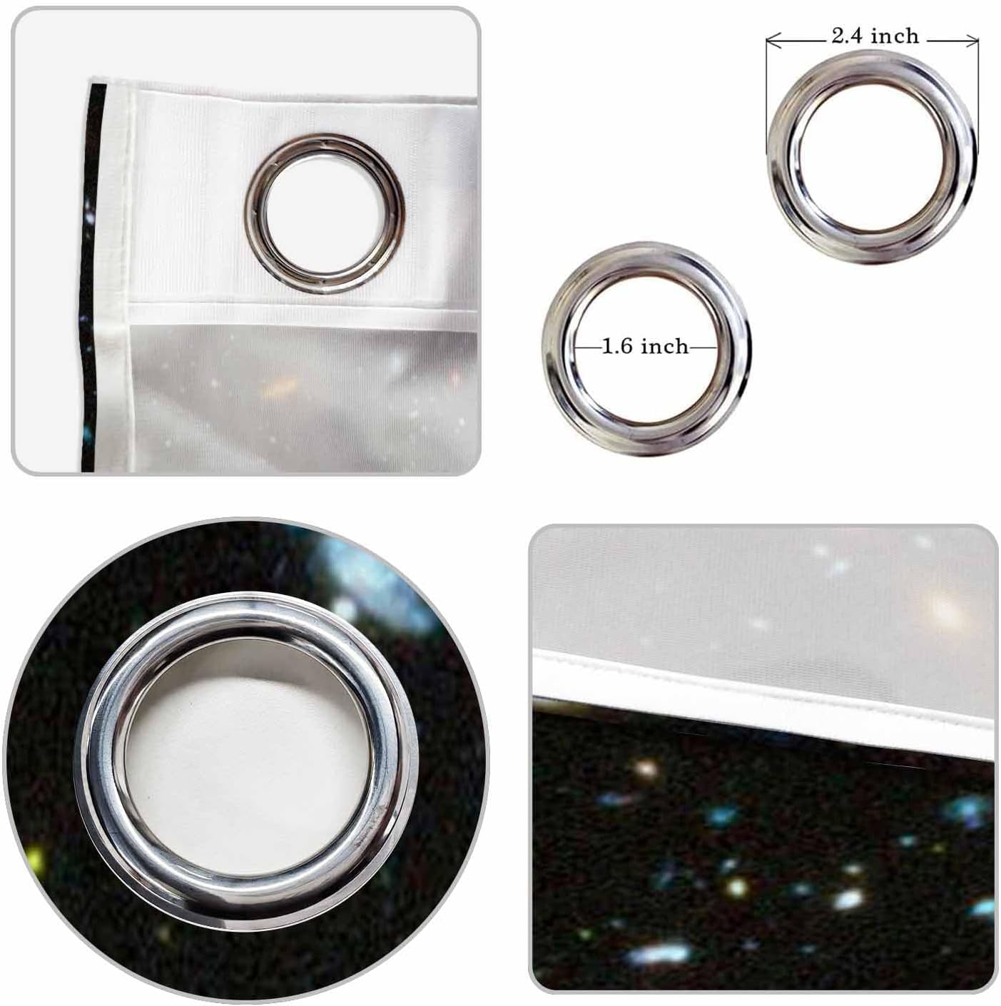 Space Stars Sliding Door Curtain Galaxy Glitter Starry Black Door Cover Curtain Books Closet Curtain Bedroom Living Room Closet, 1 Panel 34" W X 80" L