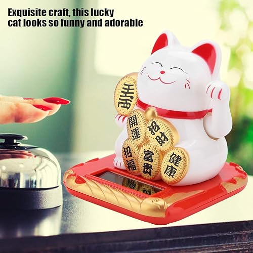 Miniatura 4 de Tosuny Gatito solar de la suerte, gato de buena suerte, gato lindo gatito chino de la suerte que agita el brazo que agita la salud, la riqueza y la