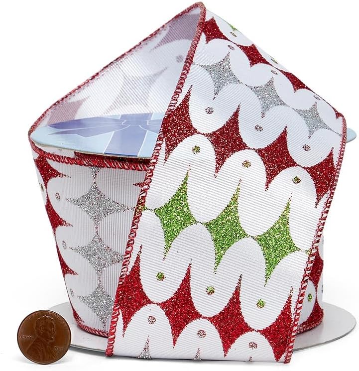 2 1/2" X 10 Yards Modified Harlequin Fabric Ribbon