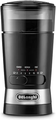 De'Longhi - Moulin à Café Électrique à Lames Noir | Lames en Acier Inoxydable, Capacité 90 G, Sélecteur de Tasses, Mouture...