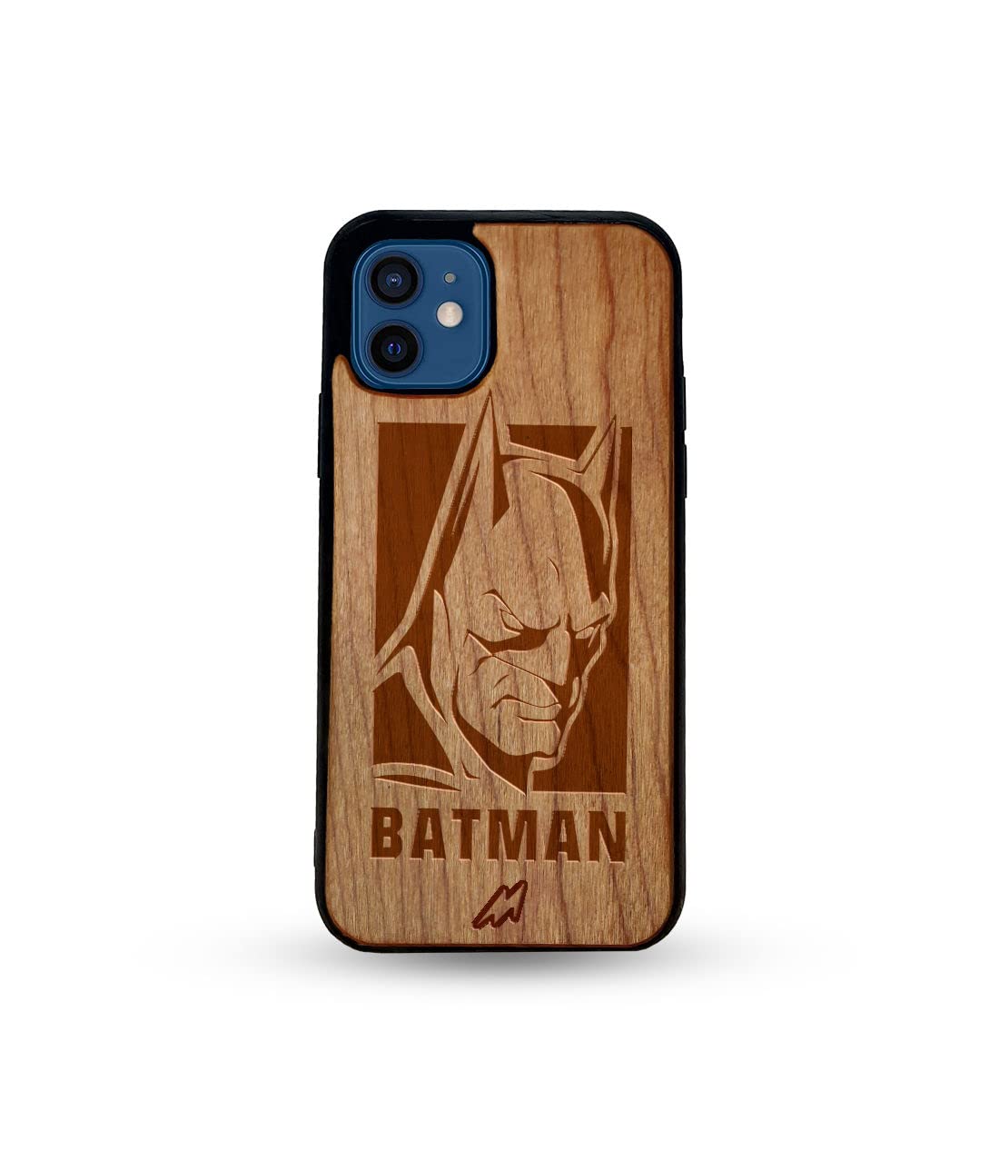 Macmerise Phone Case | Compatible with iPhone 12 Mini Back Cover Case | Design Batman Stare | 360 Degree Protection | Protective Mobile Cover | iPhone 12 Mini Phone with Camera Protection
